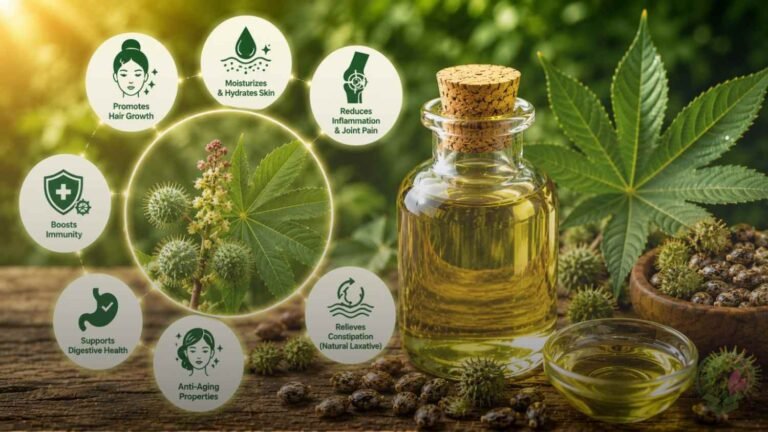 Castor Oil : Top 4 Benefits, Uses and Hair Growth
