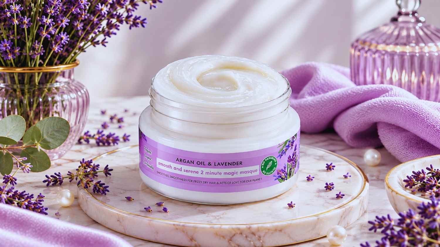 Argan Oil and Lavender Hair Mask: A Calming DIY Treatment for Soft, Shiny Hair